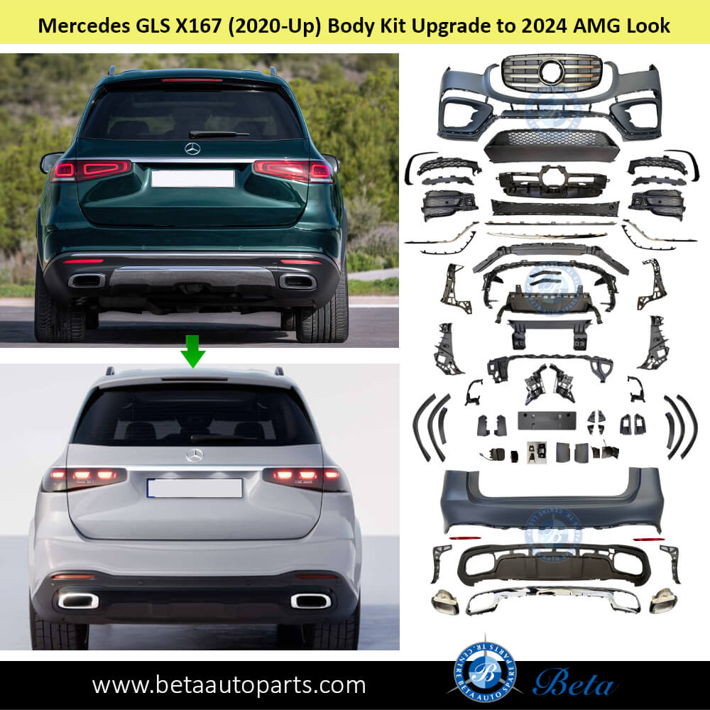 Normal AMG 2024 Look Body Kit for Mercedes GLS X167 2020-Up models Rear Normal AMG 2024 Look Body Kit for Mercedes GLS X167 2020-Up models Rear